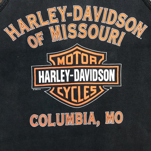 Harley-Davidson Motorcycles Columbia Missouri 1995 Vintage Wolf Pack Tank Top L - Picture 7 of 11